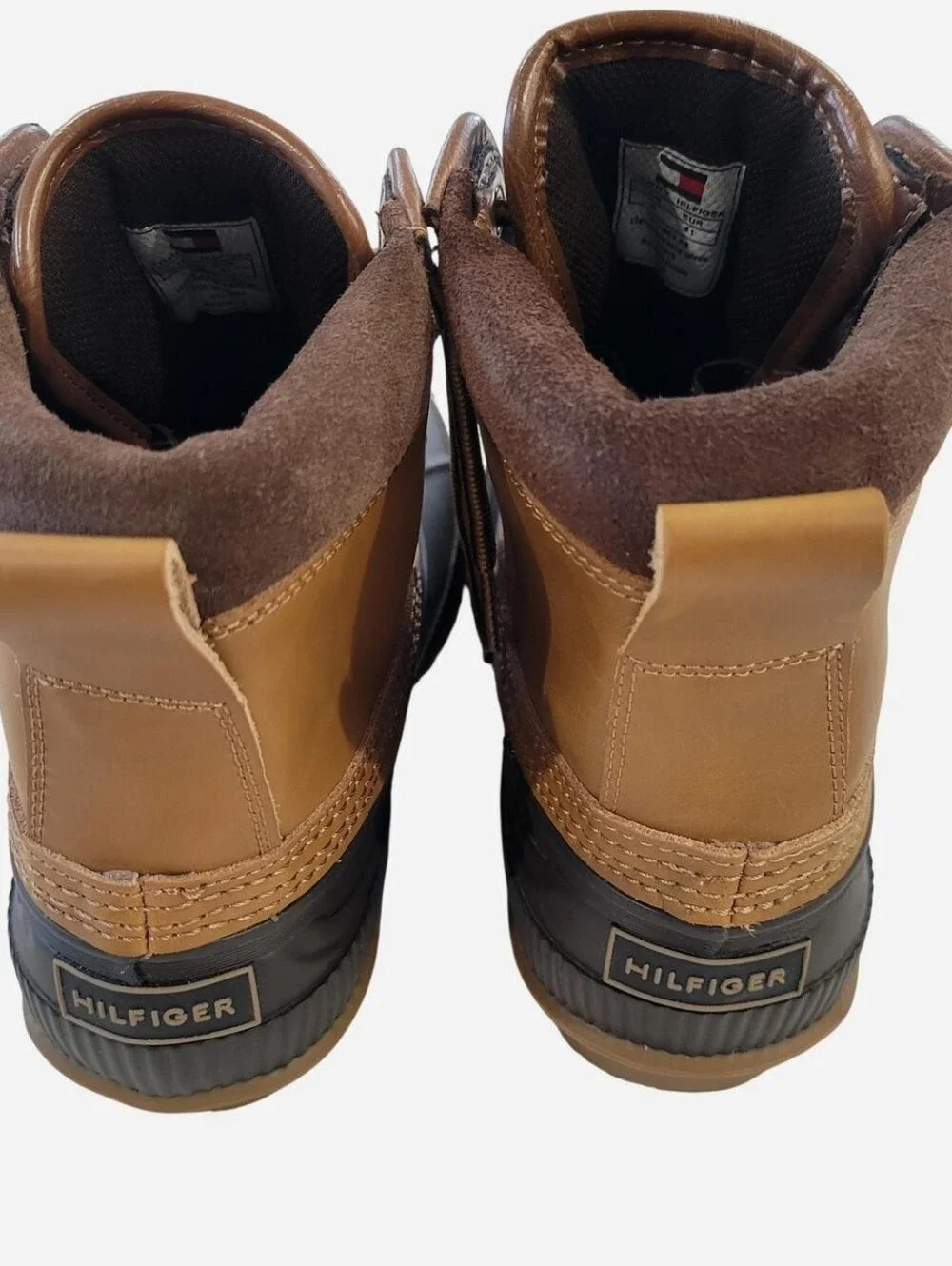 Tommy Hilfiger Men's Brown Leather Casual Boots - Size US 8